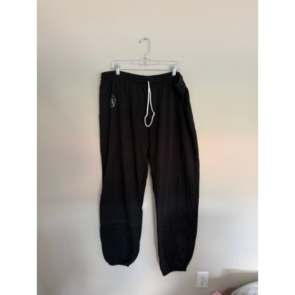 Bella Canvas Fleece Collection Mens 2XL Black Sweatpants Joggers Drawstring Logo